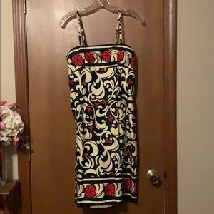 Black, white, red dress